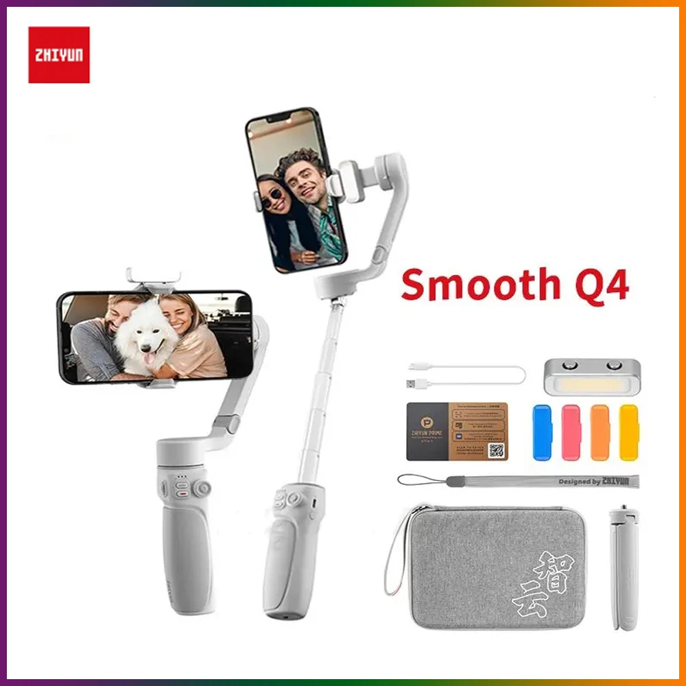 Zhiyun Smooth Q4 Smartphone Gimbal Stabilizzatore Palmare A 3 Assi Per Iphone 13 Pro Max/Huawei/Samsung/Xiaomi Phone Vs Dji Om 5
