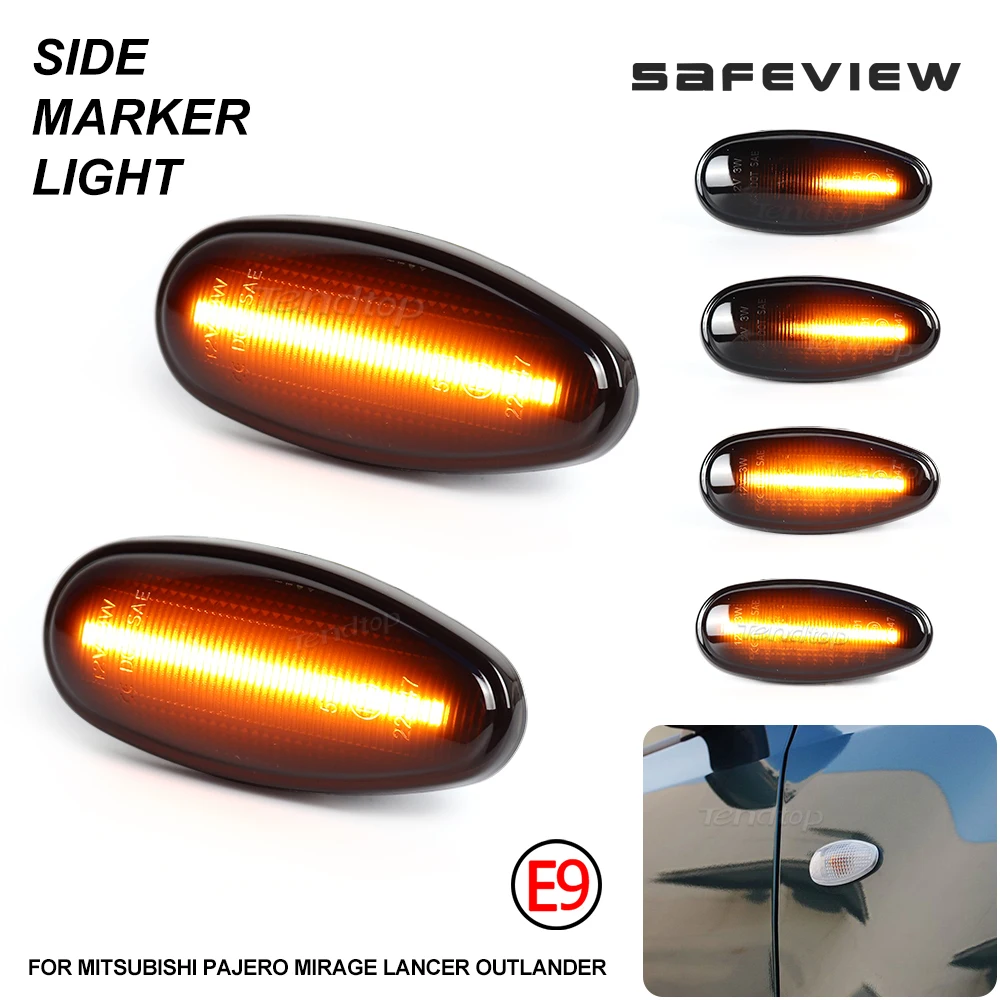 2Pcs Dynamic Led Side Marker Light Fender Indicatore Di Direzione Per Mitsubishi Pajero Shogun 3 Sport K9 Galant Outlander Lancer