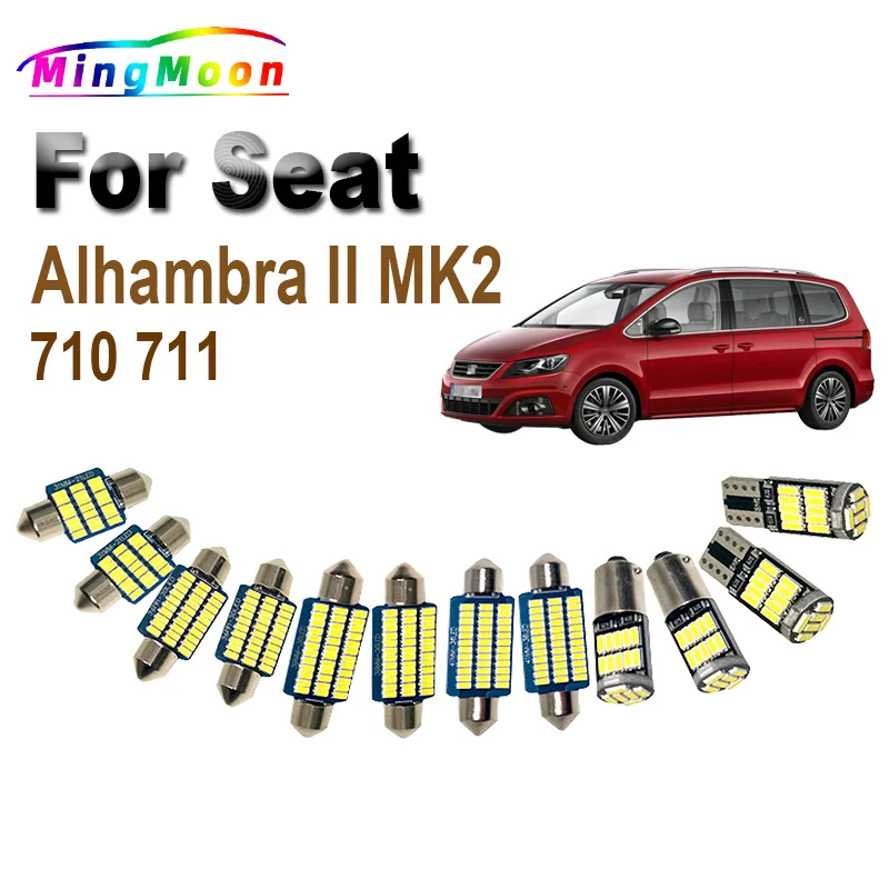 21Pcs Canbus Car Led Interior Light Kit Per Seat Alhambra Ii Mk2 710 711 2011-2017 Dome Map Reading Trunk Glove Box Lamp