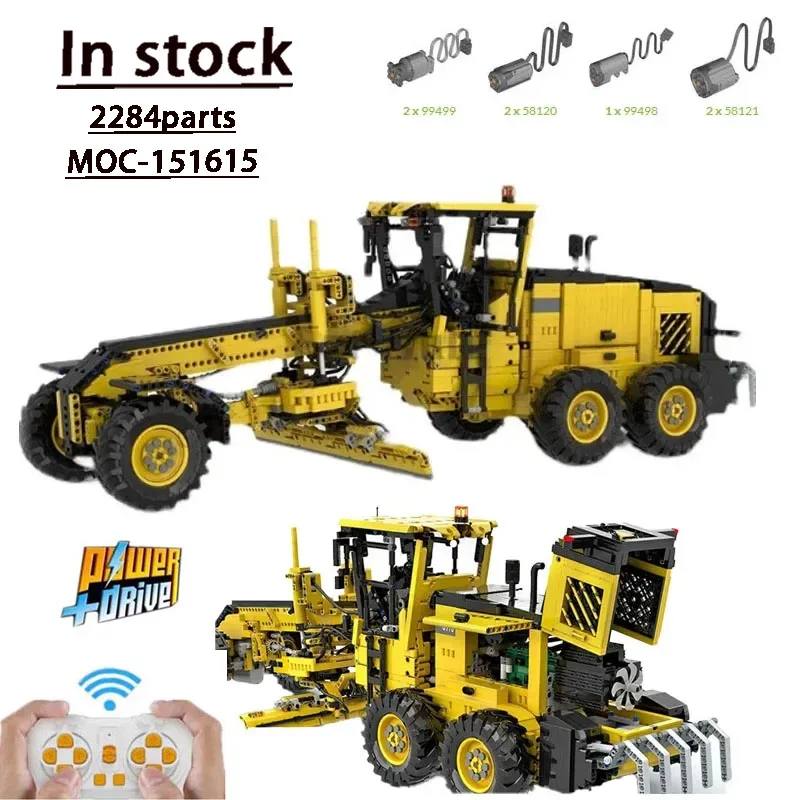 Nuovo Moc-54777 1:12 Modello Farm Rc Motor Grader Construction Truck G970 Building Block Assembly Splicing Building Block Toy