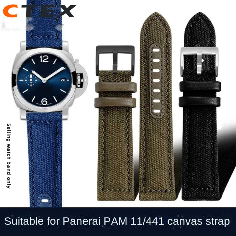Cinturino In Nylon + Pelle Per Panahai Lumino Pam137/441/111 Cinturino Sportivo Impermeabile Per Seiko No.5 Tissot Men 20 22 24Mm