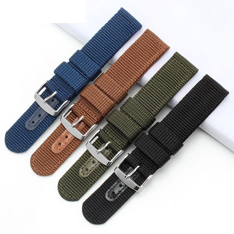 Cinturino Per Orologio Cinturino In Nylon Per Cinturino In Tela Per Sport All'Aria Aperta Seiko 5 Timex Military Snk789 18Mm 20Mm 22Mm 24Mm
