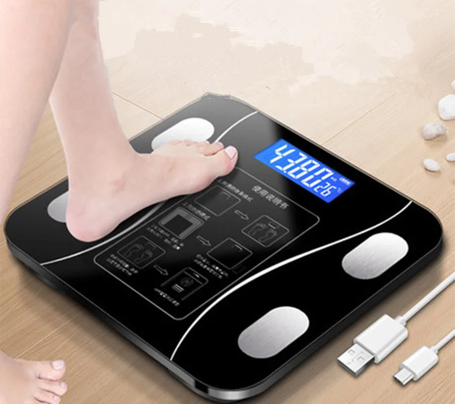 Analizzatore Di Salute Intelligente Per Il Fitness Del Corpo Con Bilancia App Per Smartphone Bilancia Digitale Wireless Ricaricabile Usb