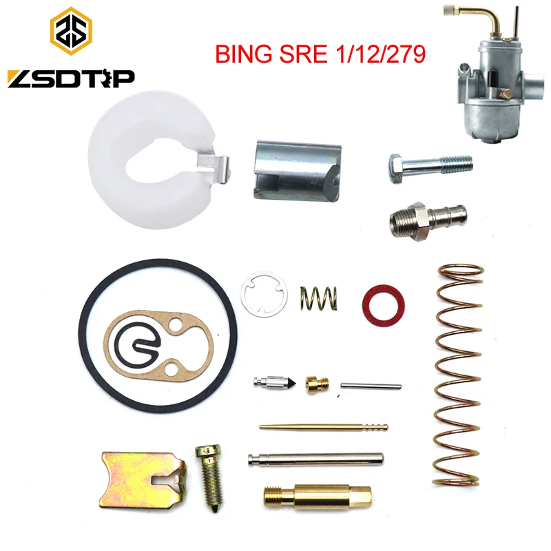 Zsdtrp Carburetor Puch 12Mm Kit Di Riparazione Per Bing Sre 1/12/279 Pezzi Di Ricambio Per Moto Getti Per Kit Di Riparazione Bing