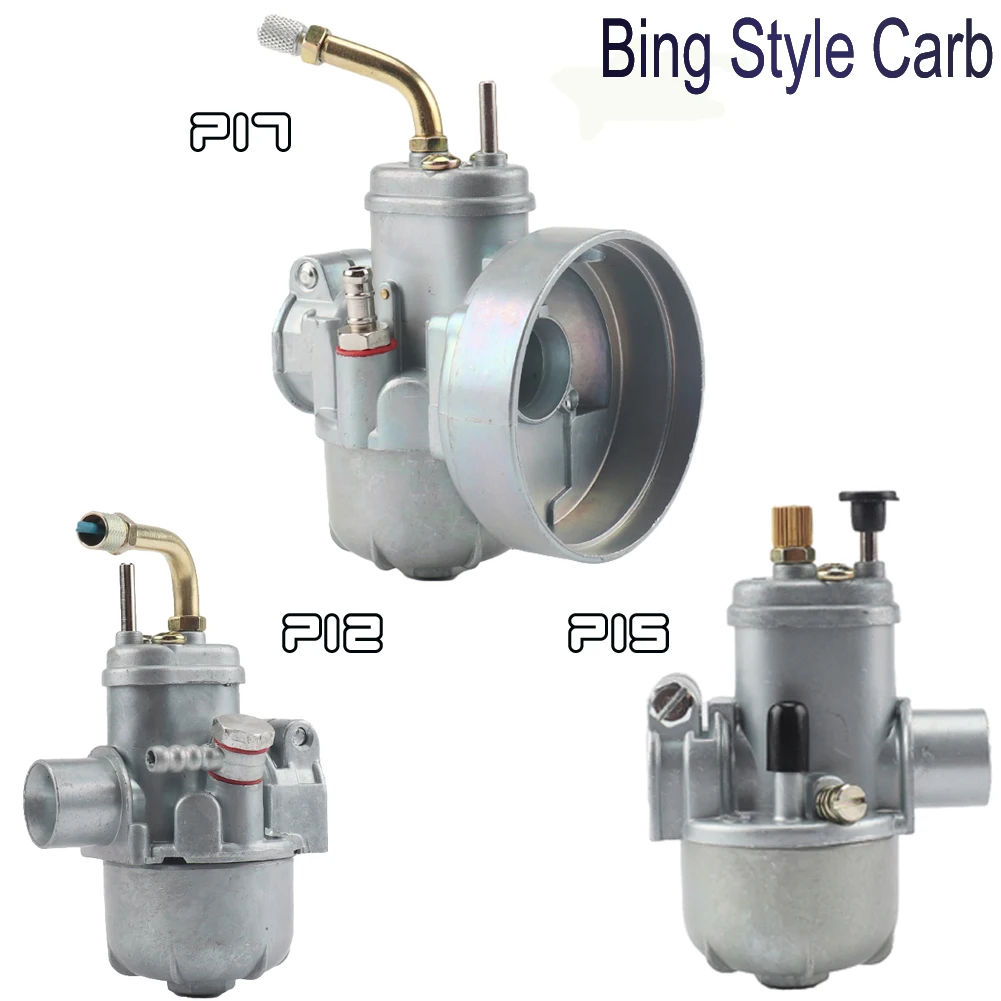 Alta Qualità Nuovo Carburatore Sostituzione Ciclomotore Bike Fit Puch 12 15 17Mm Card Bing Style Carb Per Puch Bing Src 1/17/54