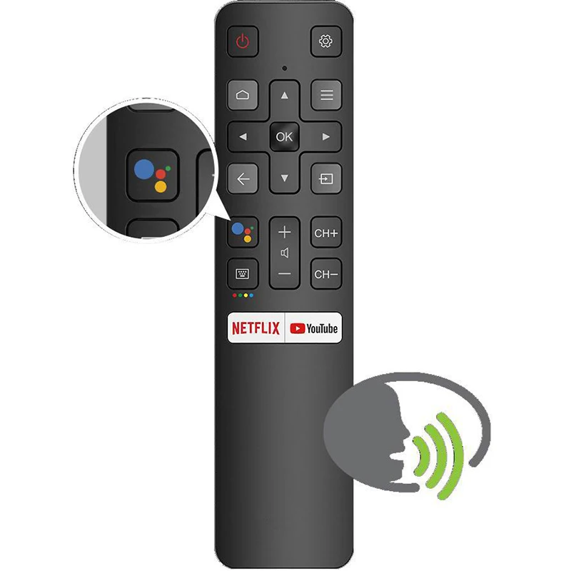 Nuovo Telecomando Vocale Originale Rc802V Fnr1 Per Tcl Android 4K Smart Tv Netflix Youtube 49 P30Fs 65 P8S 55 C715 49 S6800 43 S434