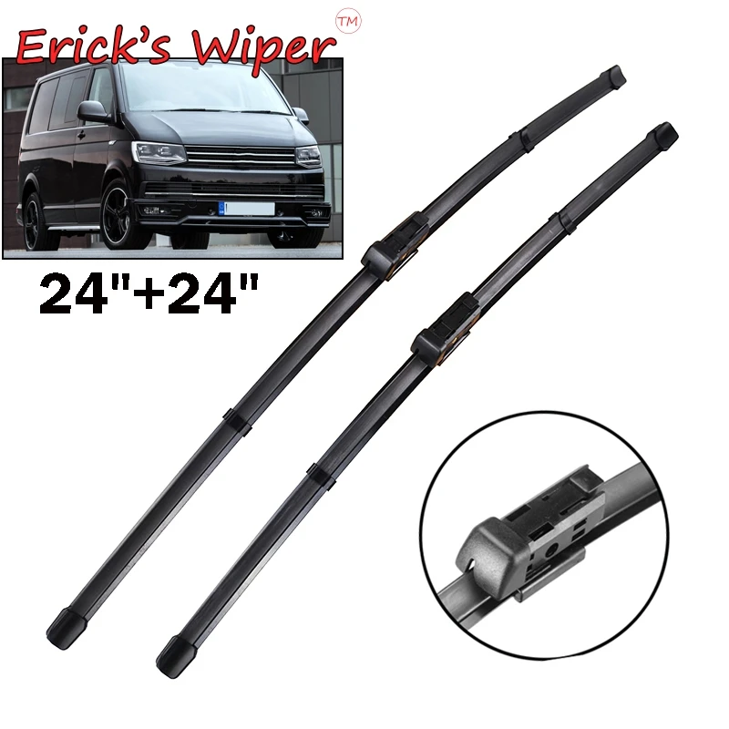 Ener'S Wiper Spazzole Tergicristallo Anteriore Per Vw Transporter T5 T6 Caravelle Multivan 2014 - 2023 Parabrezza Parabrezza Finestra 24 ''+ 24''