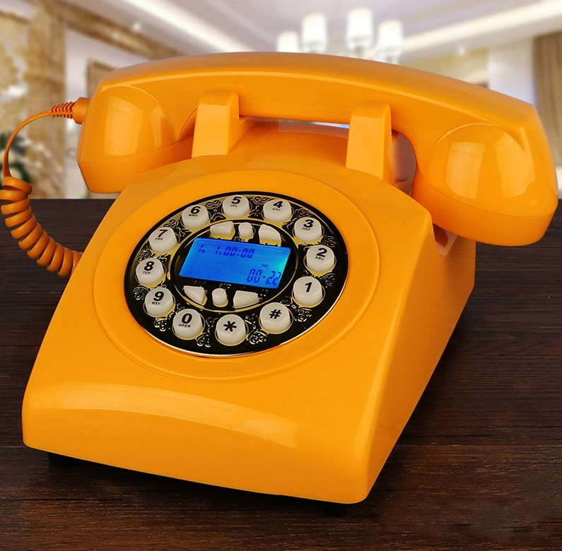 Di Rete Fissa Telefono Di Casa D'Epoca Di Telefono Fisso Antico Corte Telefono Realizzato In Abs Claret Telefoni Telefono Retrò Telefono Fijo