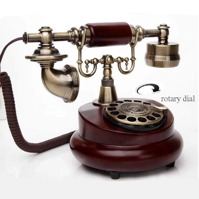 Europeo Vintage Telefono Piastra Girevole Rotante Quadrante Di Rotazione Antico Di Rete Fissa Telefono Home Office Hotel Telefono Fijo Telefono Casa