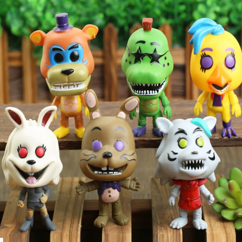 Fnaf Figures Toys Freddyed Fazbear Chica Foxy Mutant Action Figures Set Mobile Noel Decoration Toys For Kids Navidad Gifts
