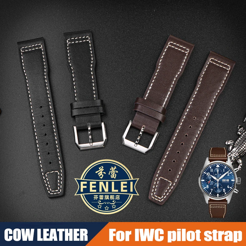 Per Iwc Pilots Little Prince Watch Iw327004/Iiw377714 Mark16/17/18 Cinturino In Pelle Portoghese 20 21Mm Cinturino Per Cinturino Da Uomo
