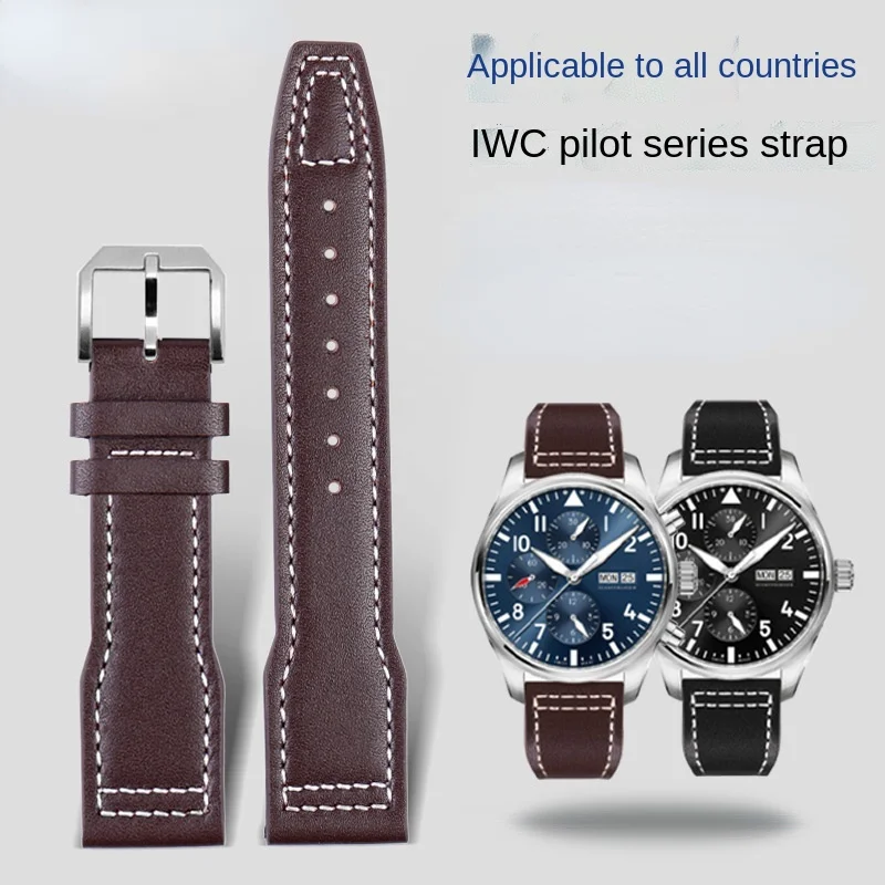 Per Iwc Pilots Little Prince Watch Iw327004/Iw377714 Mark16/17/18 Cinturino In Pelle Portoghese 20 21Mm Cinturino Da Uomo Cinturino Da Polso