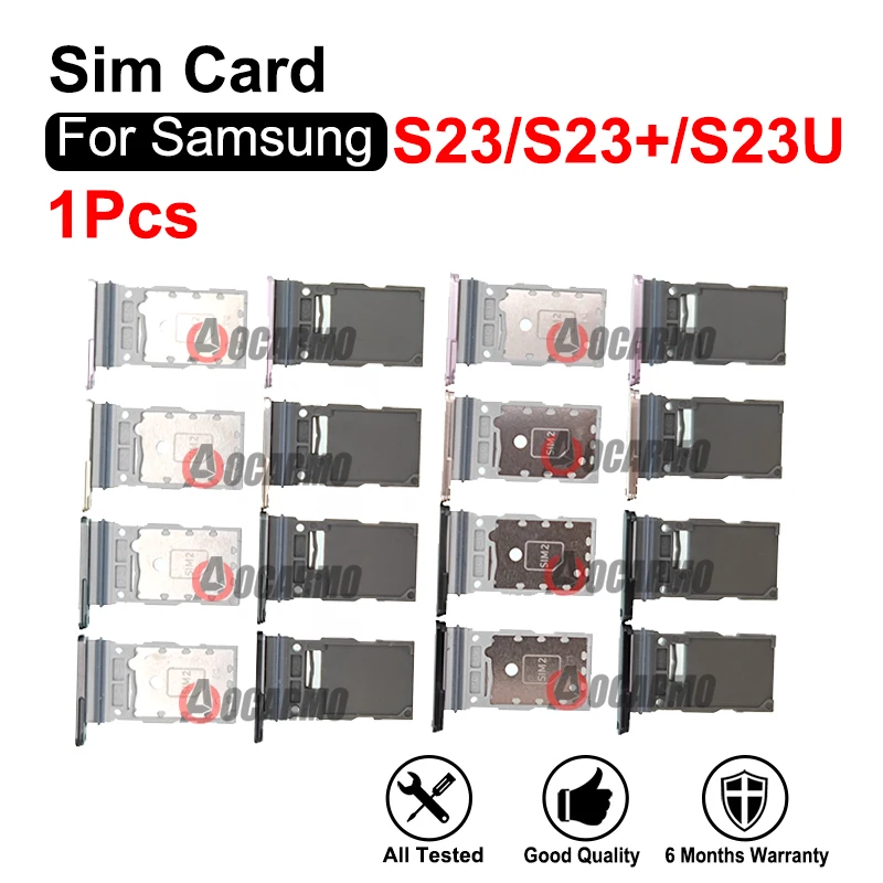 Per Samsung Galaxy S23 Plus S23 + Ultra S23U Single Sim Tray Dual Sim Card Holder Slot Parte Di Ricambio