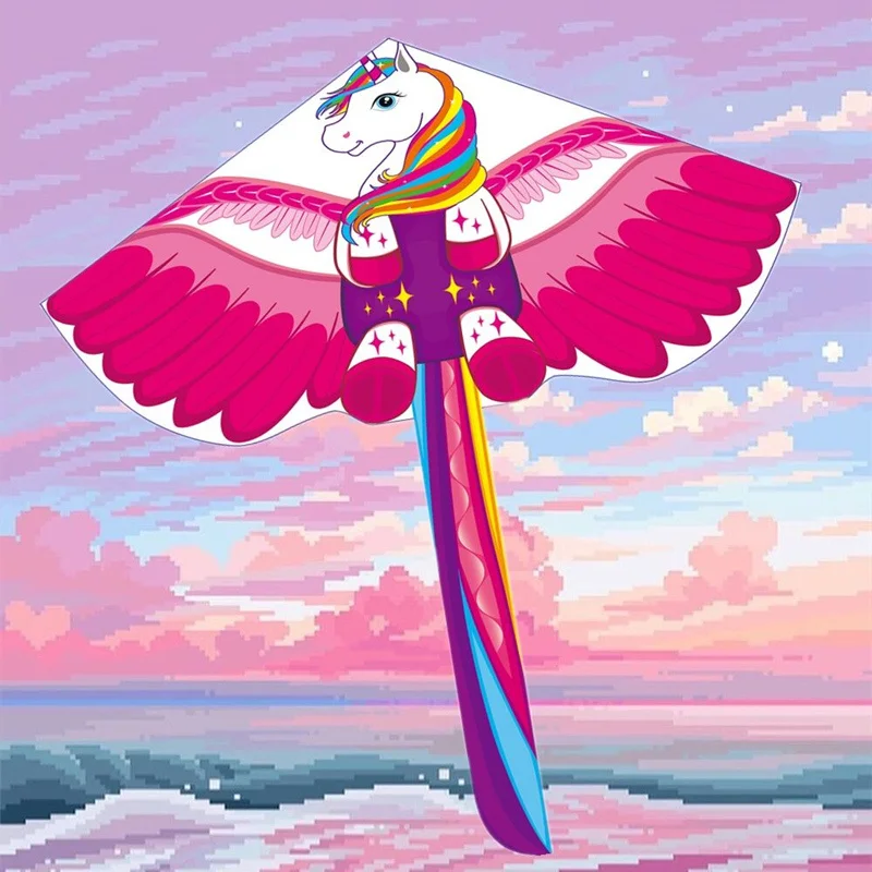 Spedizione Gratuita 3D Dragon Kite For Kids Kite Nylon Toys Eagle Kite Bat Kite Unicorn Kite Wind Aquiloni Per Bambini Cartoon Aquiloni