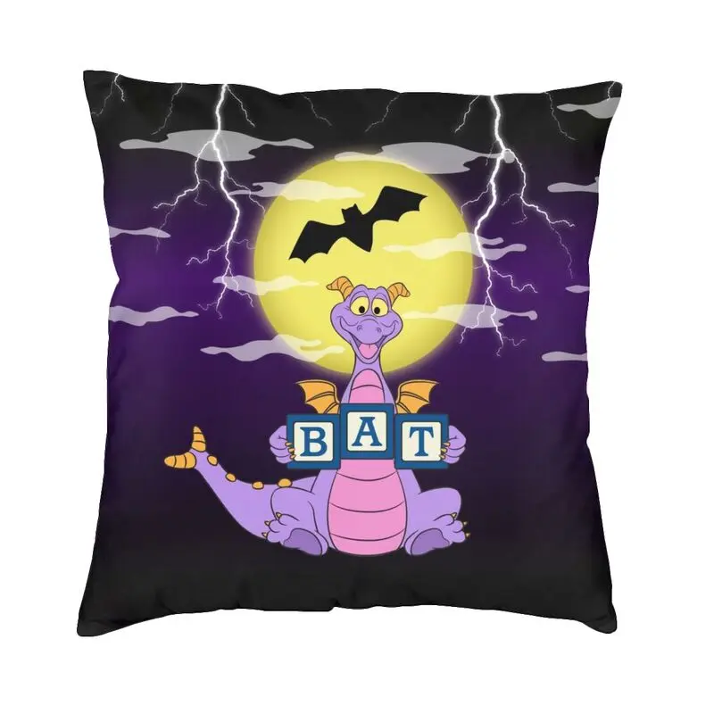 Halloween Figment Bat Fodera Per Cuscino Divano Home Decor Purple Dragon Epcot Center Square Throw Pillow Case 40X40