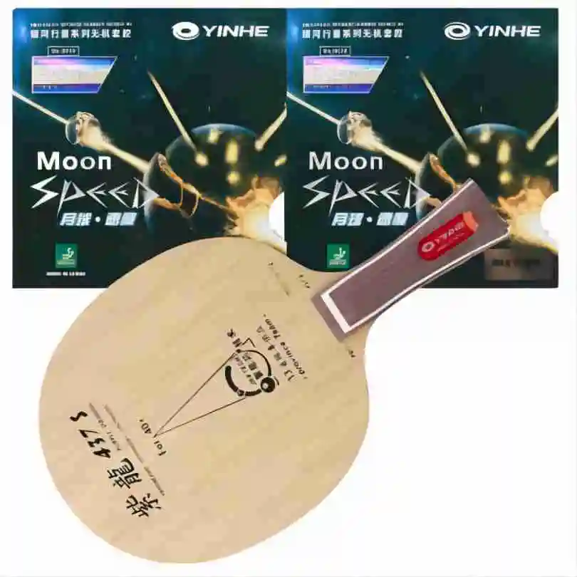 Yinhe Galaxy Provinciale Purple Dragon 437 437S Per 40 + Stiga Clipper Structure Con Moon Speed Ping Pong Blade Ping Pong Bat