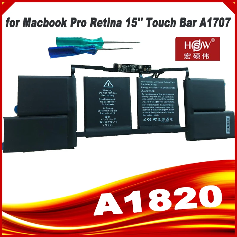 Batteria Per Laptop A1820 A1707 Per Apple Macbook Pro 15 "A1707 2016 2017 Anno