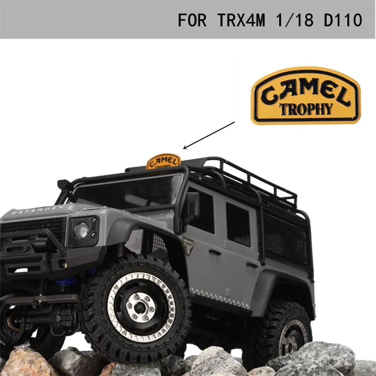 1/18 Camel Cup Camel Trophy Metal Tag Per Trx4M Defender D90 D110 1/24 Rc Accessori Per L'Aggiornamento Dell'Auto
