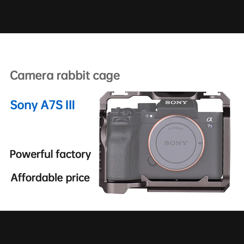Slr Camera Rabbit Cage Metal Full Enclosure Body Expansion Vertical Shooting Plate Accessories Video Live For Sony A7S3-013