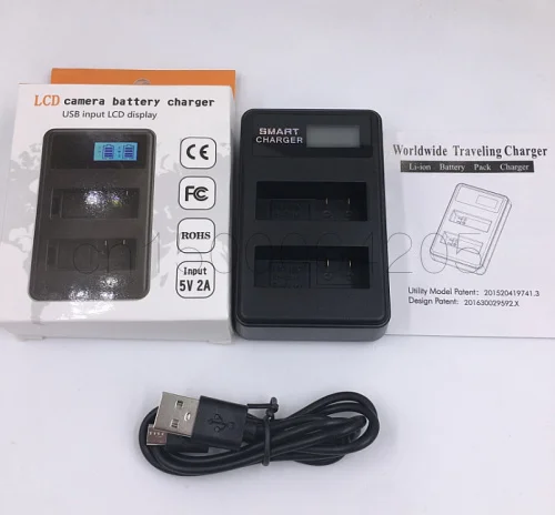 Caricabatteria Doppio Usb Lcd Per Sony Ilce-9 A9 A7Riii A7Iii A7Rm3 A6600 A7S3 A9Ii A9Ii A7R4