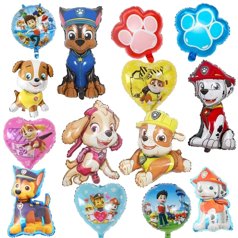 Paw Patrol Foil Balloon Ryder Chase Marshall Skye Rocky Rubber Zuma Everest Articoli Decorativi Per La Festa Di Compleanno Dei Bambini