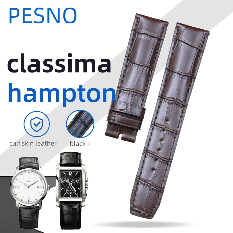 Pesno Adatto Per Baume & Mercier Hampton Clasma 10597/10310 Cinturini Per Orologi In Pelle Di Vitello Accessori In Pelle A Strati Superiori