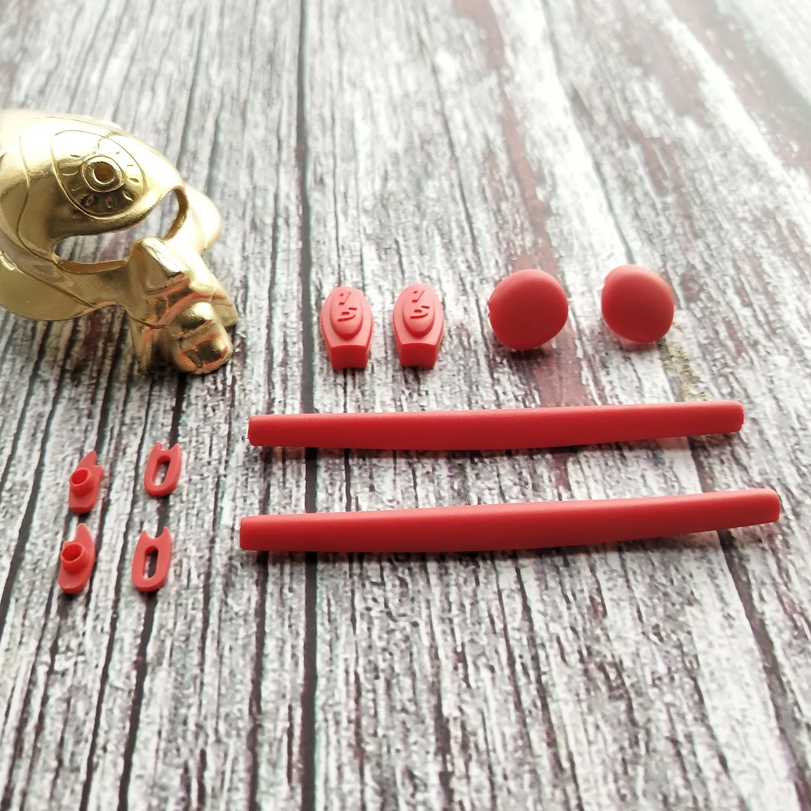 Glintbay Rubber Kit Earsocks & Naselli Per-Occhiali Da Sole Oakley Romeo 1-Rosso