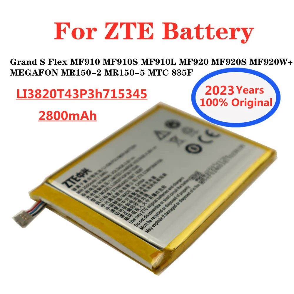 Batteria Originale 2800Mah Per Zte Grand S Flex Mf910 Mf910S Mf910L Mf920 S W + Megafon Mr150-2 Mtc 835F Router