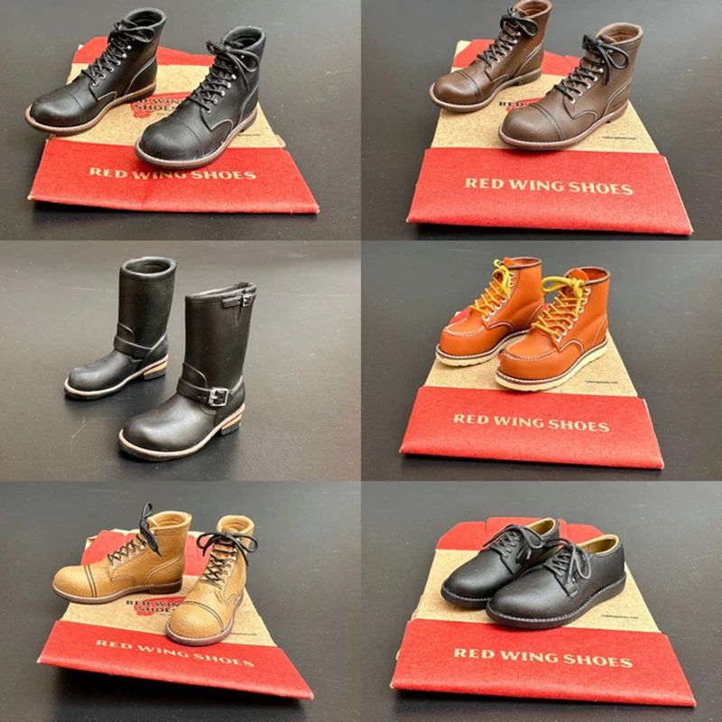 1/12 Miniature Original Gashapon Kenelephant Red Wing Classic Leather Shoes Martin Boots For 6 Pollici Soldier Action Figure