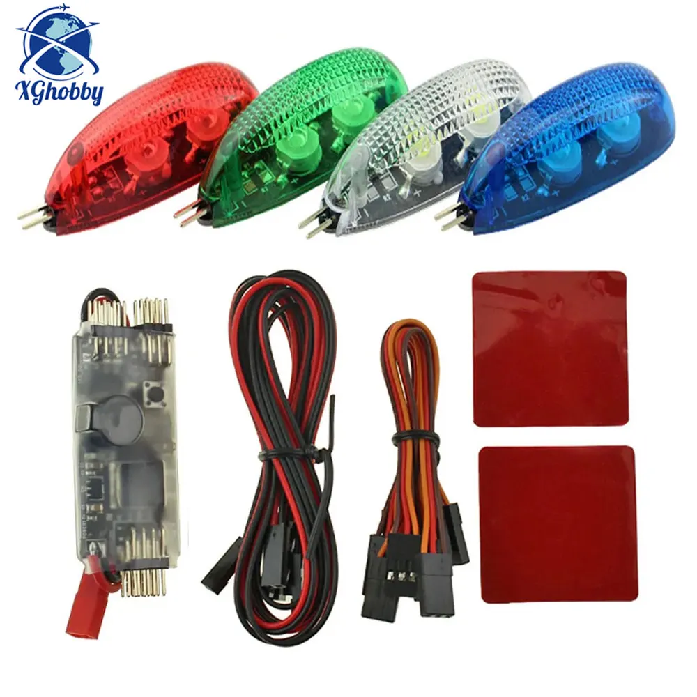Rc Led Light 5V 12V Intelligent Led Night Flight Navigation Ricerca Luce Rosso Verde Blu Bianco Per Lampade Quadcopter Ad Ala Fissa