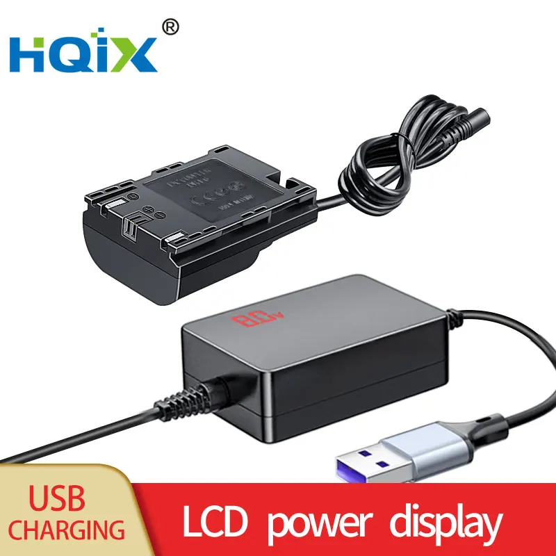 Hqix Per Canon Eos 90D Eos R Eos R5 R6 R5C 5 D2 5 D3 5 D4 5Ds Xc15 Xc10 Fotocamera Ack-E6 Lp-E6N Batteria Virtuale Adattatore Di Alimentazione Usb