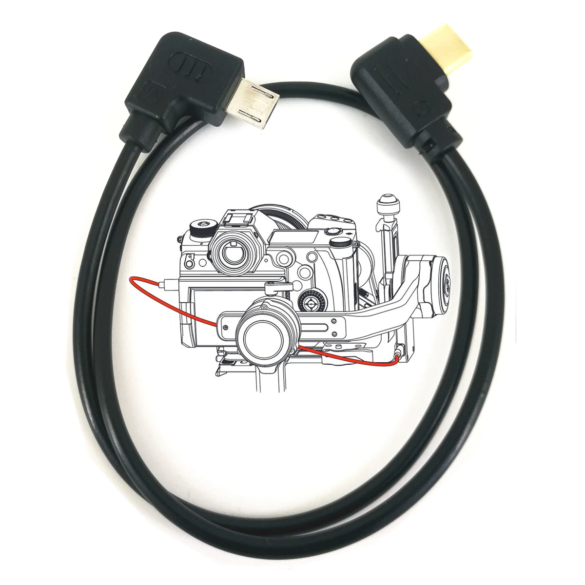 Cavo Di Controllo Per Fotocamera Da Tipo C A Micro Usb Per Zhiyun Crane 2S 3S Crane2S Crane3S & Canon 90D 5D Mark Iv Nikon D850 Z50 A9 Usbc