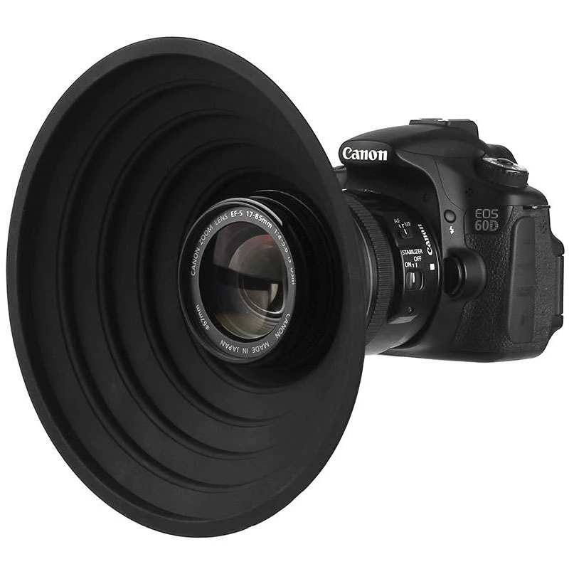 Slr Camera Lens Matting Hood R5R6Micro-Single M200 Canon 5 D4 80D 90D Sony A7M3 M4Anti-Reflective Filtro Wave Soft Silicone