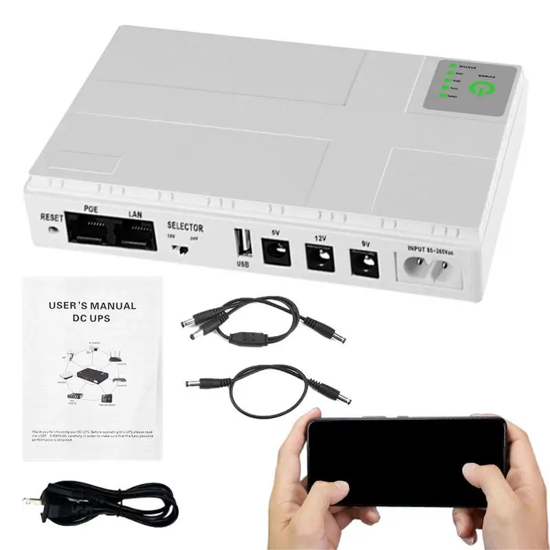Mini Ups Power Supply Modem Mini Power Uninterruptible Router Battery Pack Modem Mini Power Supply Speaker Output Battery Pack