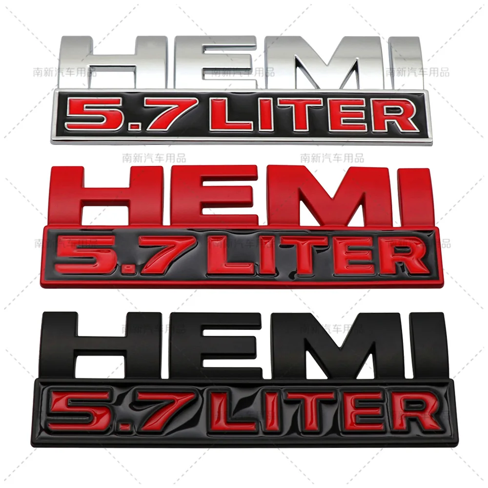 3D Metal Car Sticker Body Side Badge Per Dodge Hemi 5.7 Litri Emblema Ram Journey Caravan Challenger Jcuv Caliber Durango Viper