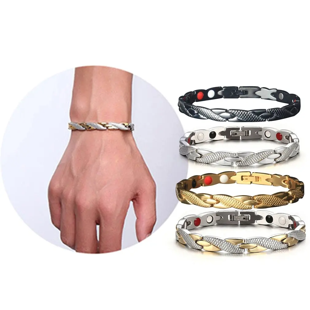 New Dragon Pattern Twisted Healthy Magnetic Magnet Bracciale Per Le Donne Power Therapy Magneti Bracciali Braccialetti Per Donna Uomo