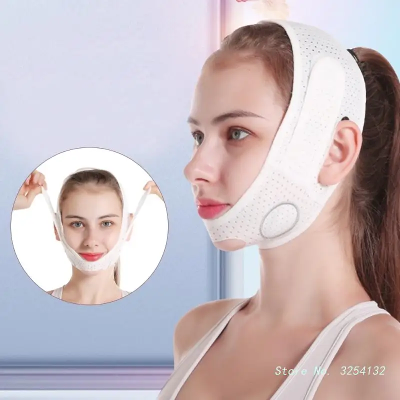 Maschera Trapezoidale Riutilizzabile Riduttore Per Doppio Mento Cinturino Dimagrante Cintura Per Ascensori Elastici Maschera Per Il Viso A Forma Di V 