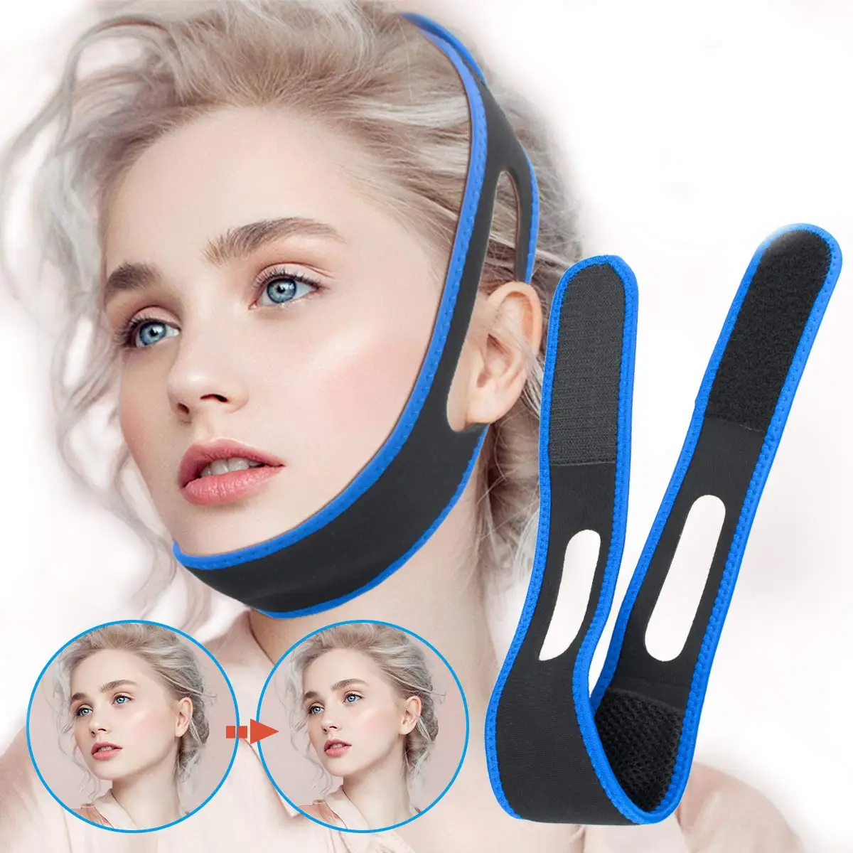 Face Lifting Belt Bandage Facial Slim Strap Chin Up Patch Double Chin Reducer Maschera Antirughe Per Il Viso V Line Lifting Sottogola