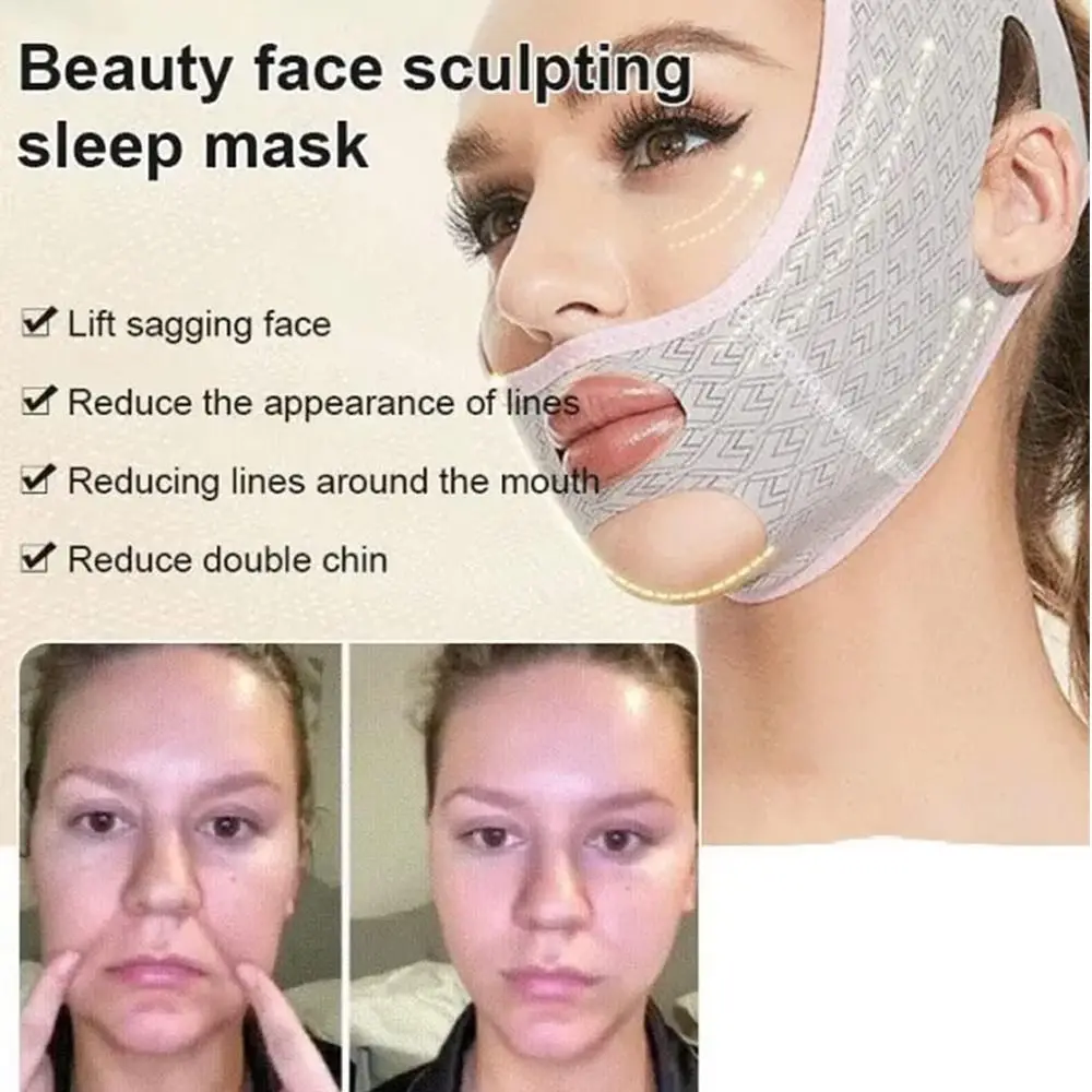 Nuovo Design Beauty Chin Up Mask Facial Slimming Strap Face Sculpting Sleep Mask Face Lifting Belt V Line Shaping Face Masks