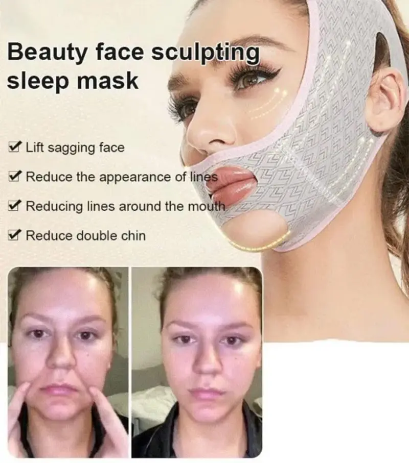 Pcs Beauty Face Sculpting Sleep Mask Riutilizzabile V Line Shaping Face Lifting Belt Rassodante Double Chin Mask Face For Women