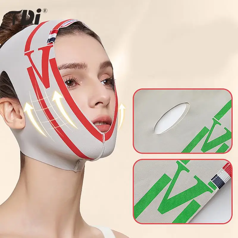 Ridurre Il Doppio Mento Viso Fasciatura Dimagrante V Maschera Viso Sottile Lift Antirughe Ridurre Doppio Mento Fasciatura Strumenti Per Il Viso