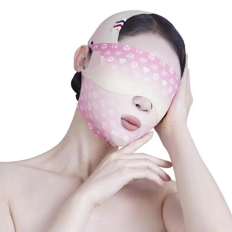 New Chin Cheek Fasciatura Dimagrante Nasolabial Fold V Shaper Lifting Mask Face Lifting Anti Rughe Strap Band Sleeping Mask Beauty