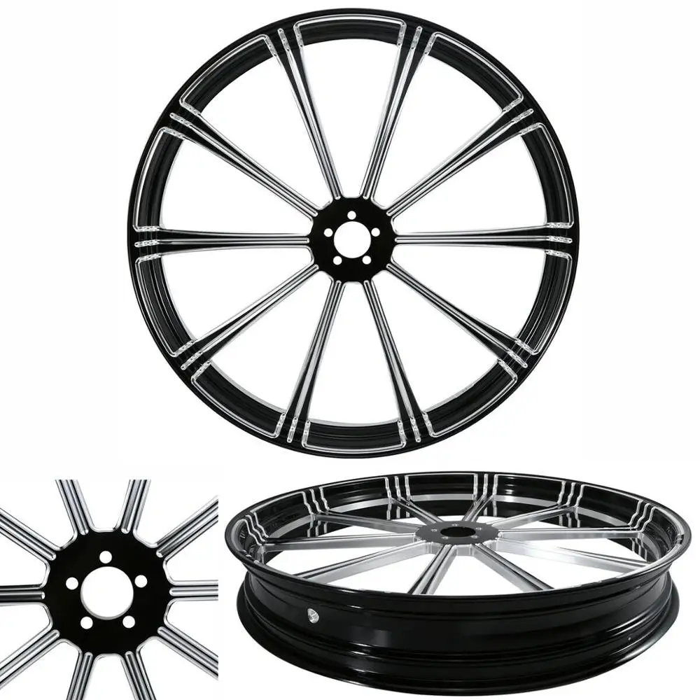 Moto 26 "X 3.5" Cnc Cerchio Anteriore Doppio Disco Per Harley Touring Custom Bikes Baggers