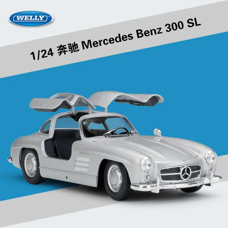 Welly 1:24 Mercedes Benz 300 Sl Classic Car Sports Car Simulazione Lega Modello Di Auto Ornamento Regalo B74