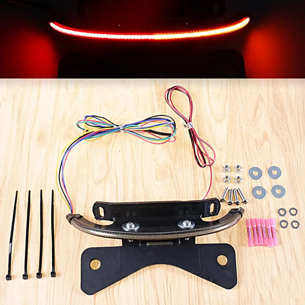Led Fender Eliminator Fanale Posteriore Integrato Barra Affumicata Per Harley V-Rod V Rod Vrsc/A 2002-2005