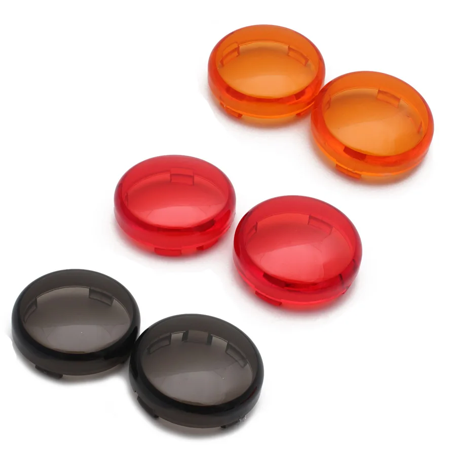 Ambra/Rosso/Fumo Indicatore Di Direzione Del Motore Copertura Dell'Obiettivo In Plastica Abs Per Harley Dyna Softail Sportster Fatboy Heritage Rocker 