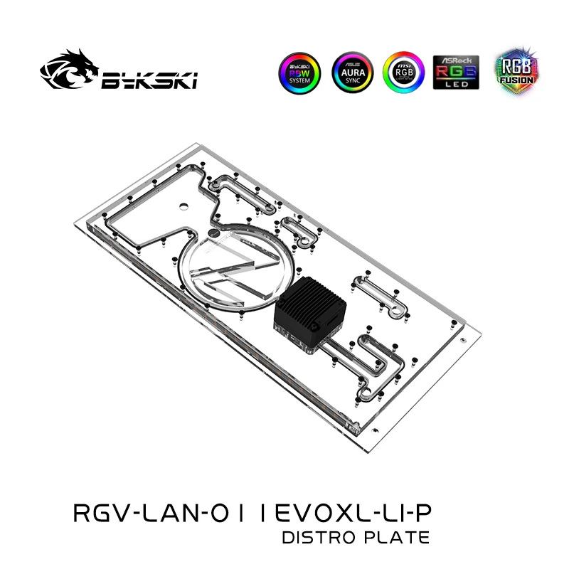 Bykski Front Edition Distro Plate Per Lianli O11Evo Xl Chassis Argb Reservoir Water Cooling Loop Tank Rgv-Lan-O11Evoxl-Li-P