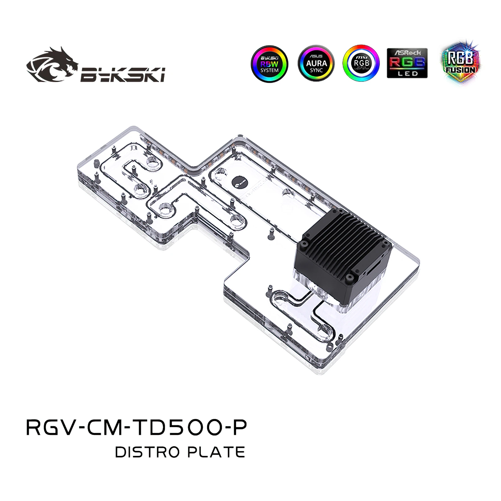 Bykski Water Cooling Rgb Reservoir Distro Plate Per Coolermaster Td500-Mesh Chassis Case Rgv-Cm-Td500-P