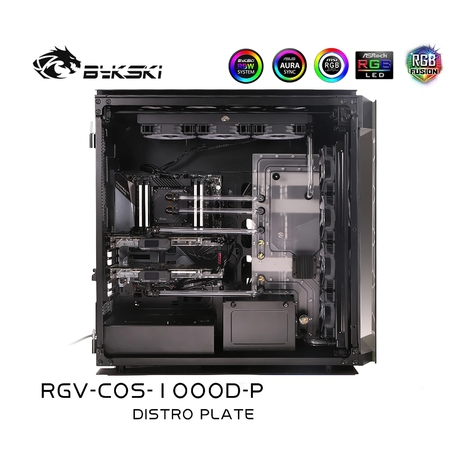 Kit Di Raffreddamento Ad Acqua Piastra Bykski Distro Per Corsair 1000D Chassis Case Cpu Gpu Rgv-Cos-1000D-P