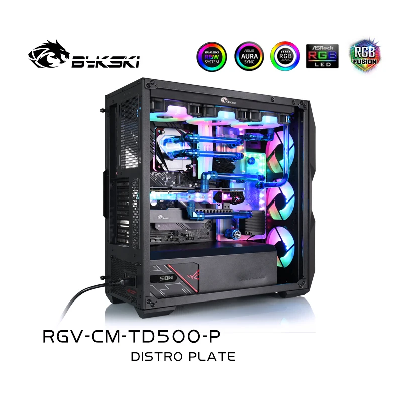 Bykski Waterway Block Per Computer Case Cooler Master Td500-Mesh Kit Per Cpu/Gpu Block Support Ddc Pump Pc Raffreddamento Ad Acqua Cooler